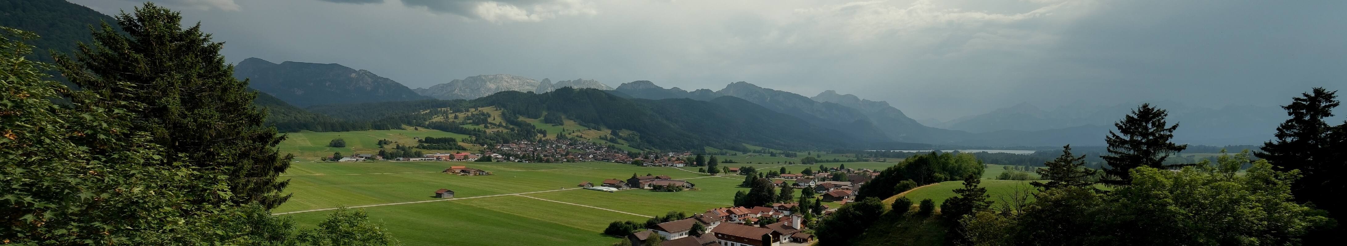 Archiv Foto Webcam Halblech - Blick über Buching