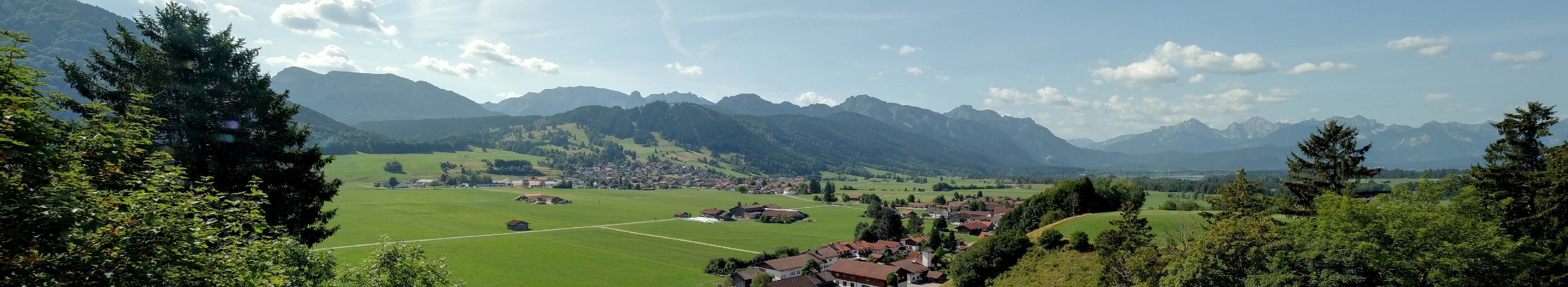 Archiv Foto Webcam Halblech - Blick über Buching