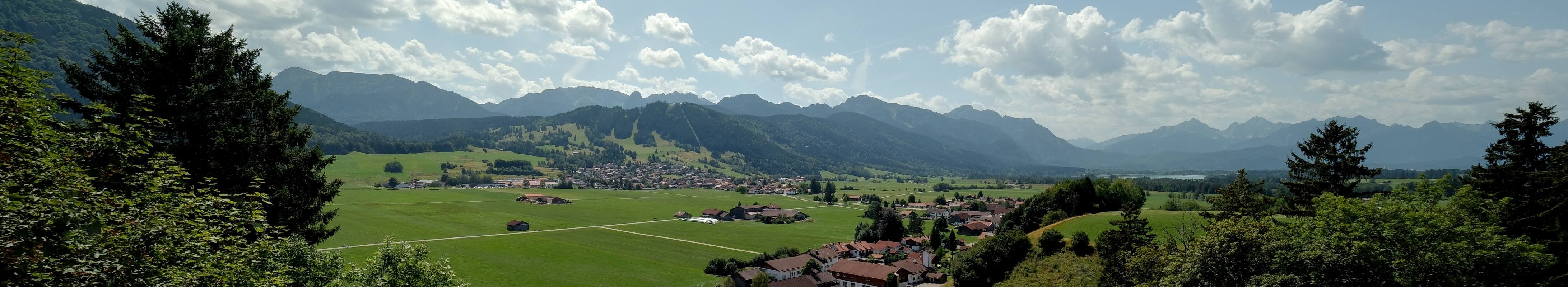 Archiv Foto Webcam Halblech - Blick über Buching