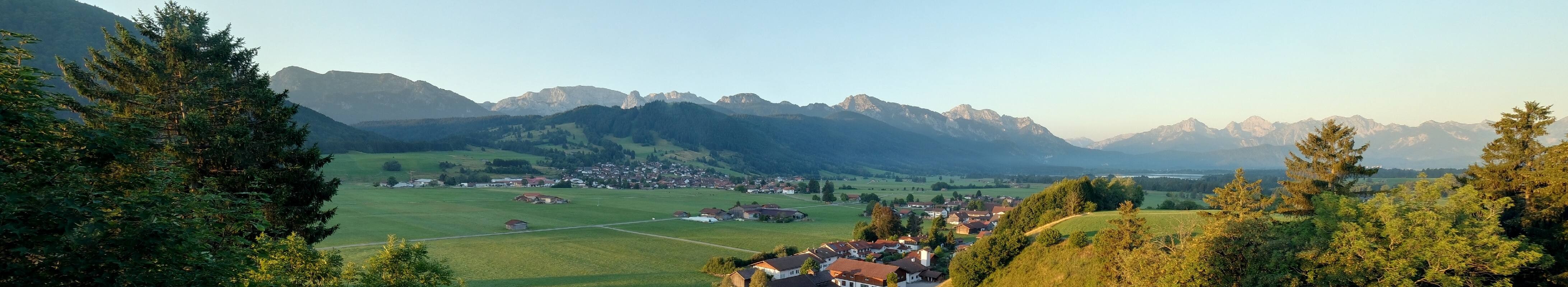 Archiv Foto Webcam Halblech - Blick über Buching