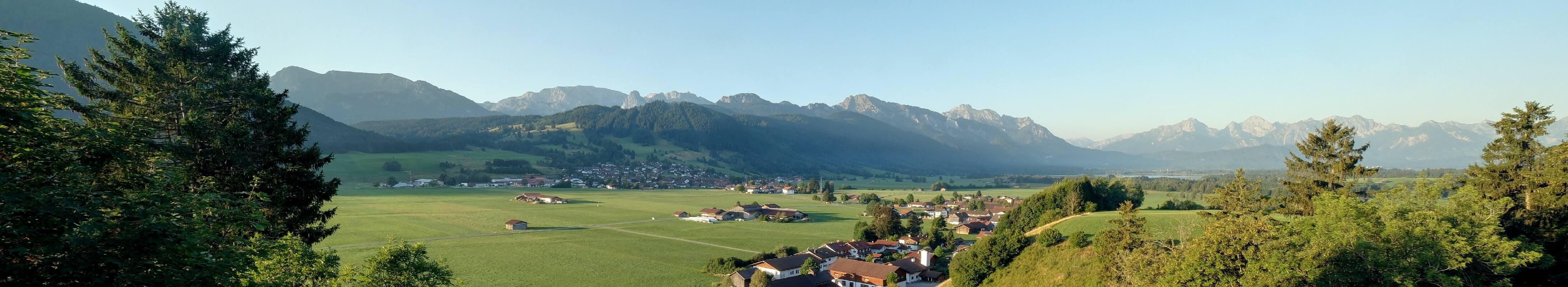 Archiv Foto Webcam Halblech - Blick über Buching