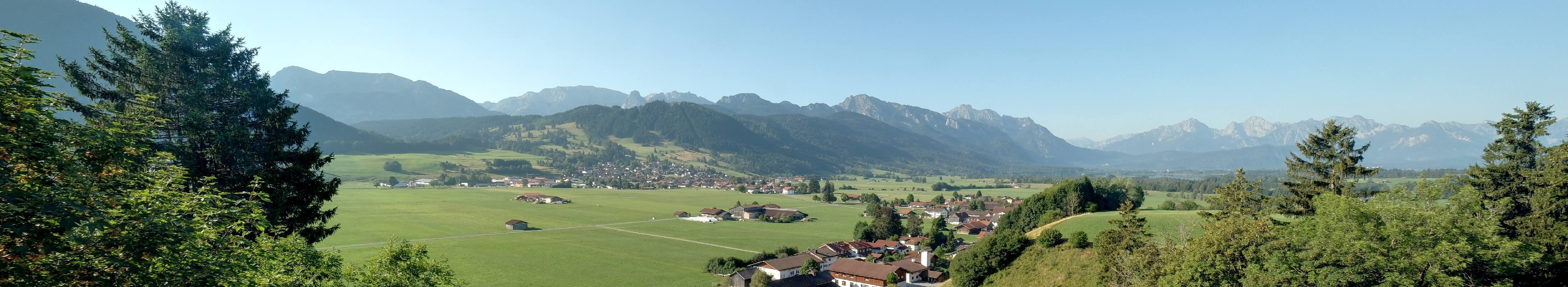 Archiv Foto Webcam Halblech - Blick über Buching