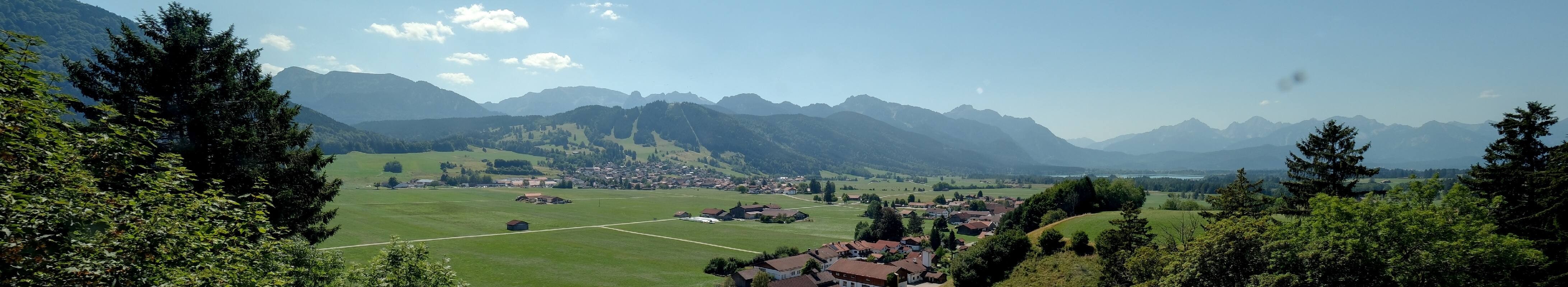 Archiv Foto Webcam Halblech - Blick über Buching
