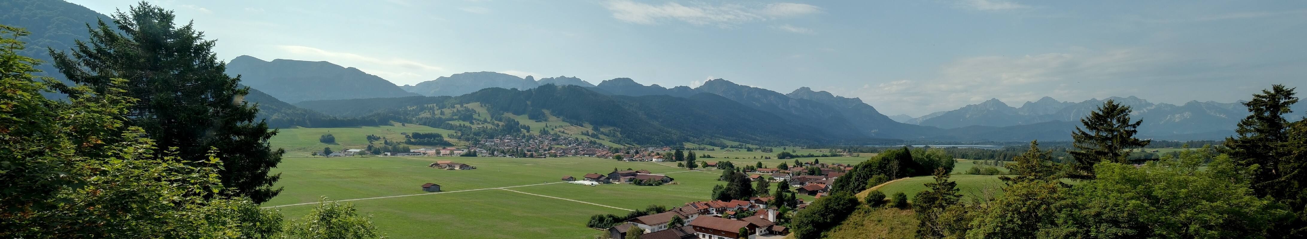 Archiv Foto Webcam Halblech - Blick über Buching