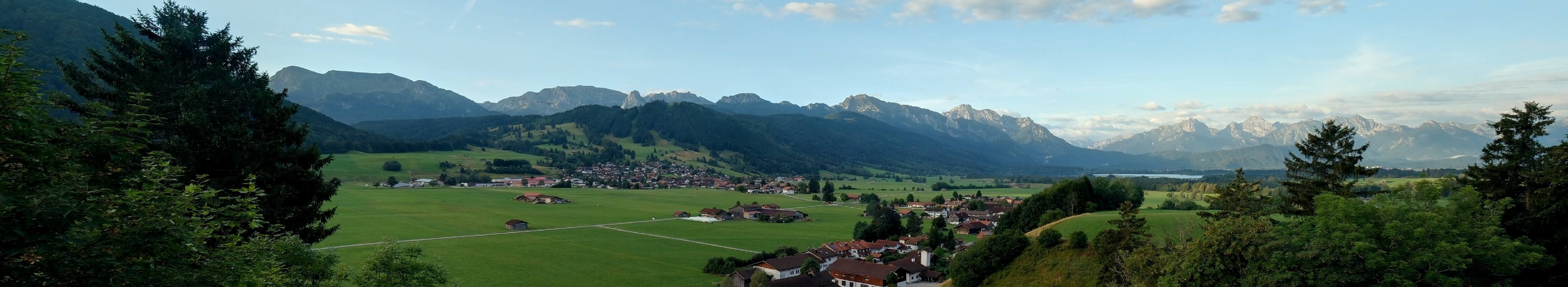 Archiv Foto Webcam Halblech - Blick über Buching