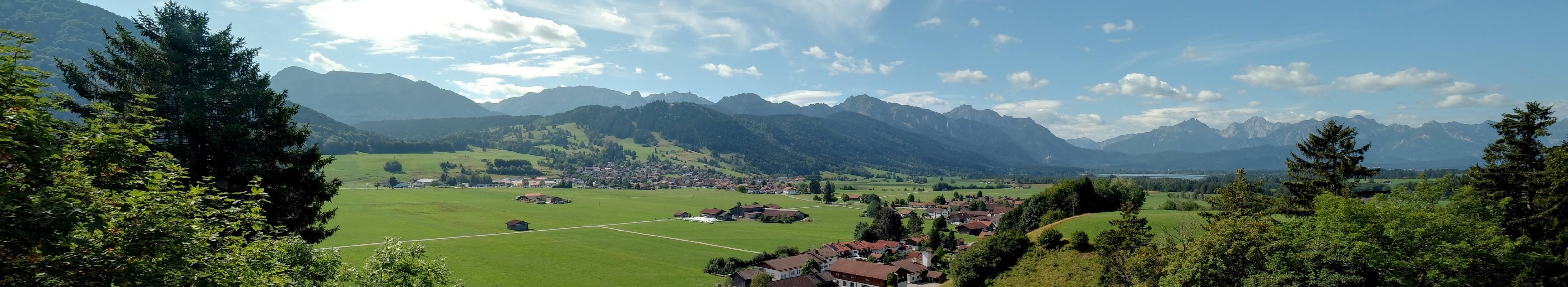 Archiv Foto Webcam Halblech - Blick über Buching