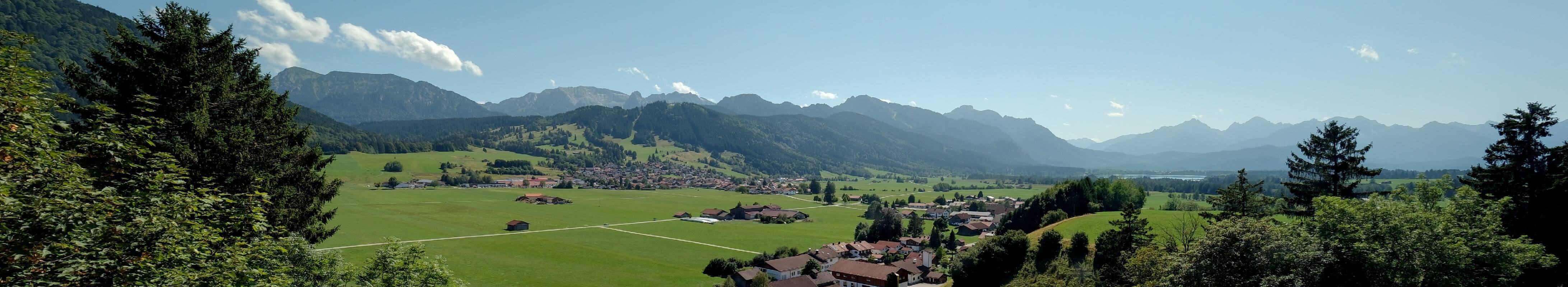 Archiv Foto Webcam Halblech - Blick über Buching
