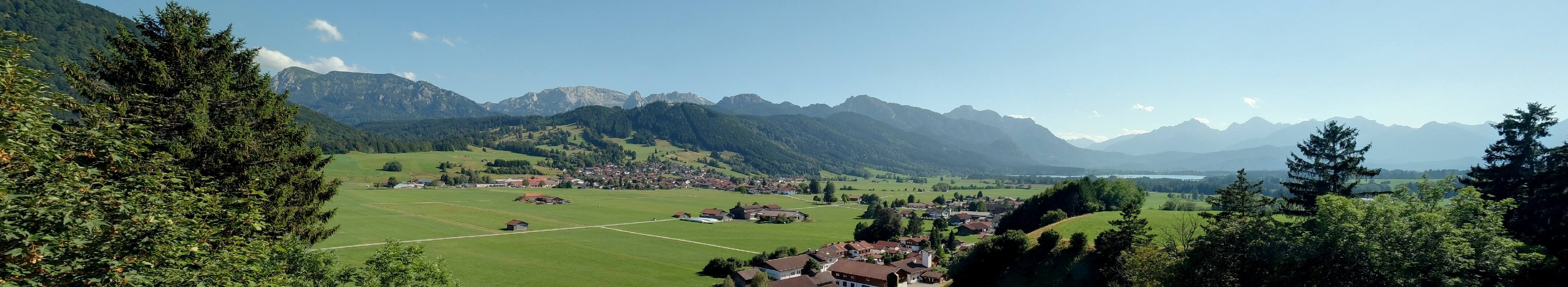 Archiv Foto Webcam Halblech - Blick über Buching