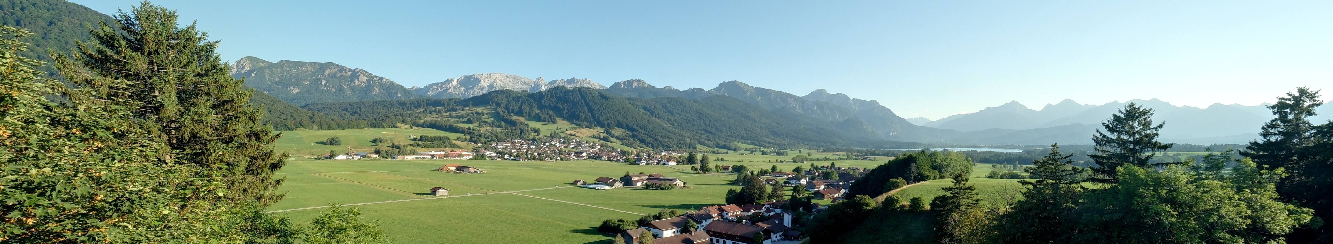 Archiv Foto Webcam Halblech - Blick über Buching