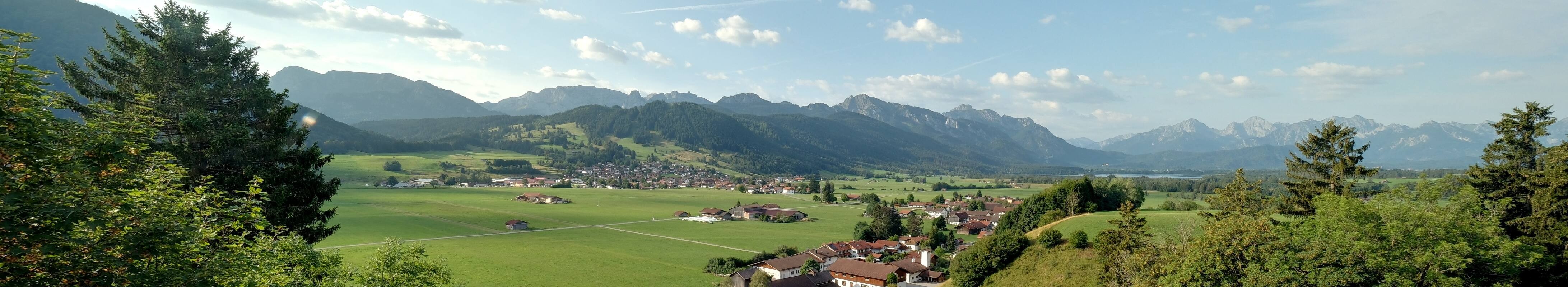 Archiv Foto Webcam Halblech - Blick über Buching