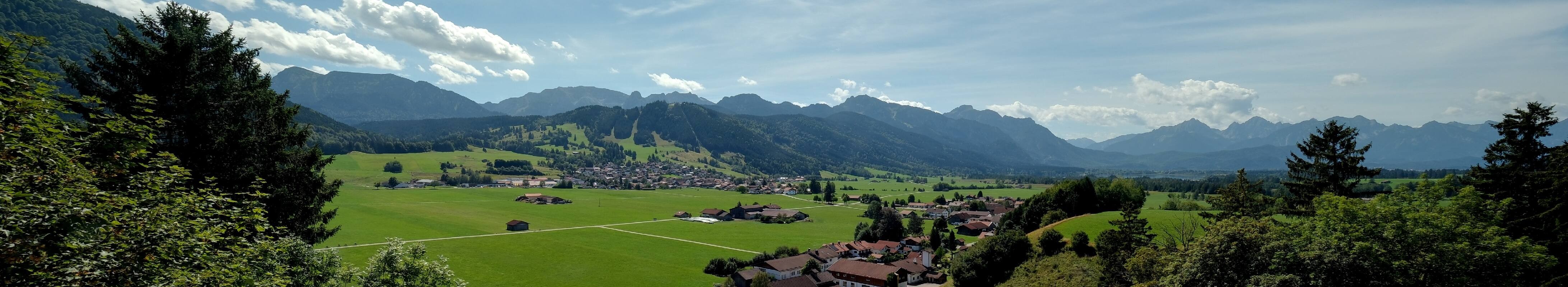 Archiv Foto Webcam Halblech - Blick über Buching