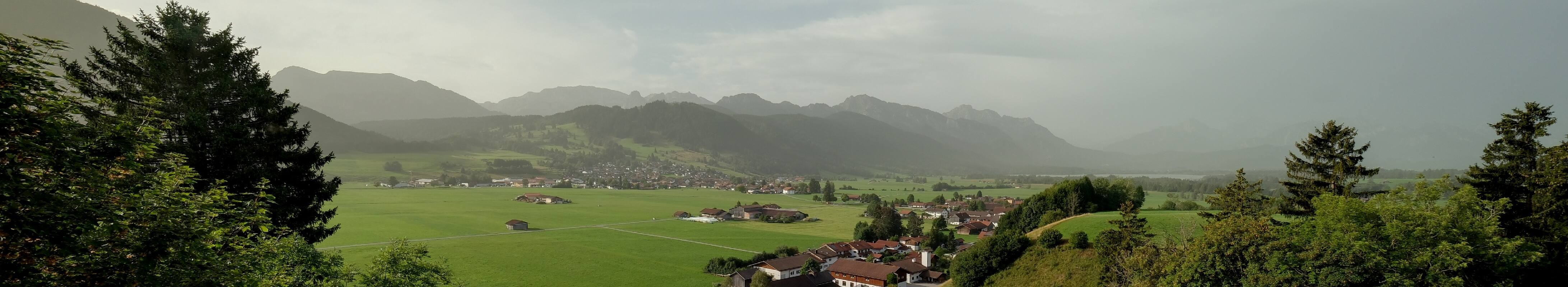 Archiv Foto Webcam Halblech - Blick über Buching