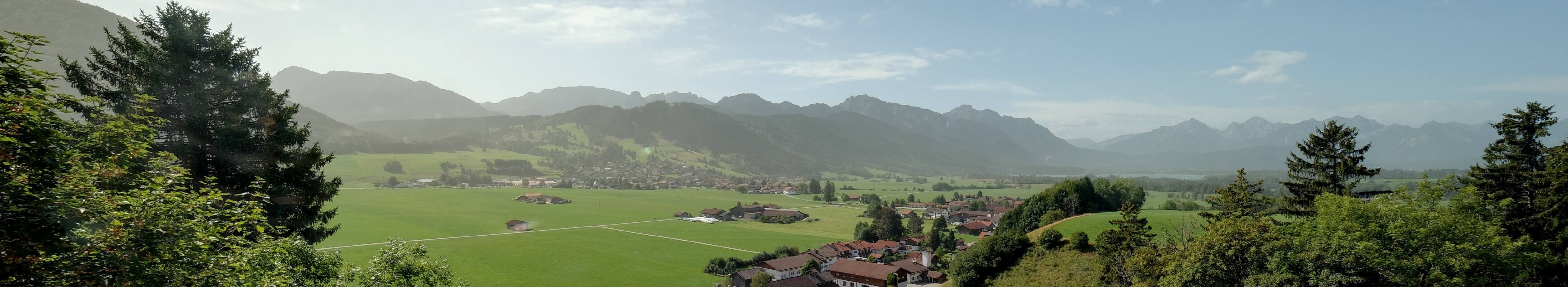 Archiv Foto Webcam Halblech - Blick über Buching