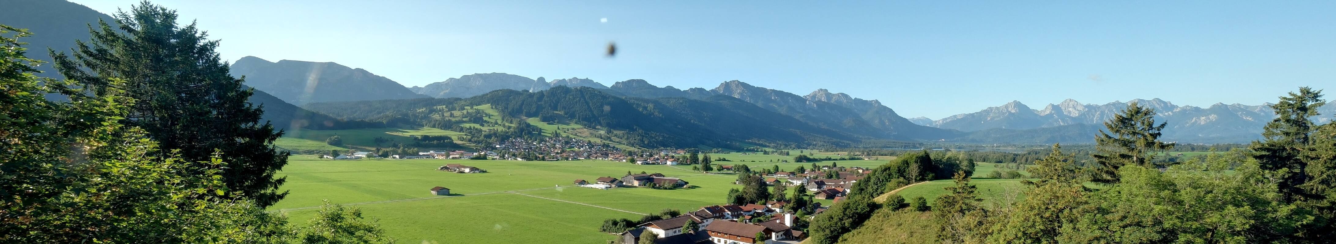 Archiv Foto Webcam Halblech - Blick über Buching