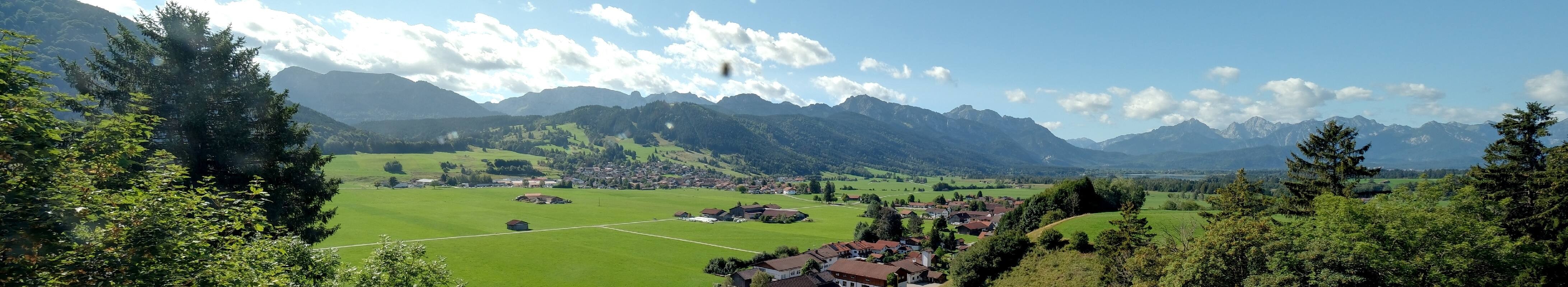 Archiv Foto Webcam Halblech - Blick über Buching