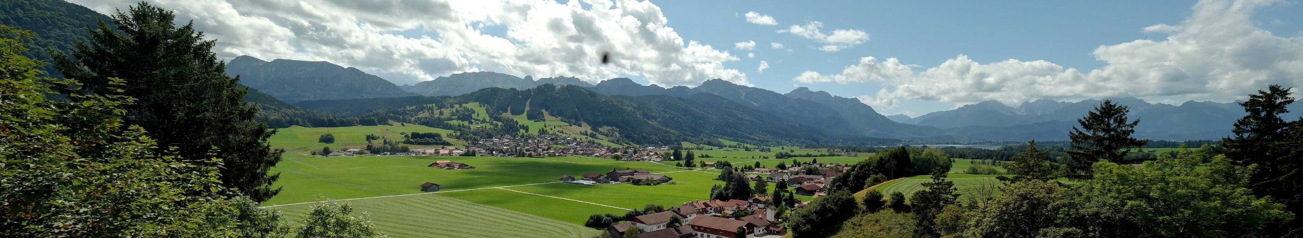 Archiv Foto Webcam Halblech - Blick über Buching
