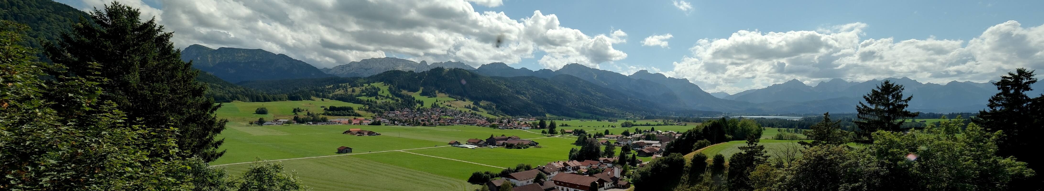 Archiv Foto Webcam Halblech - Blick über Buching