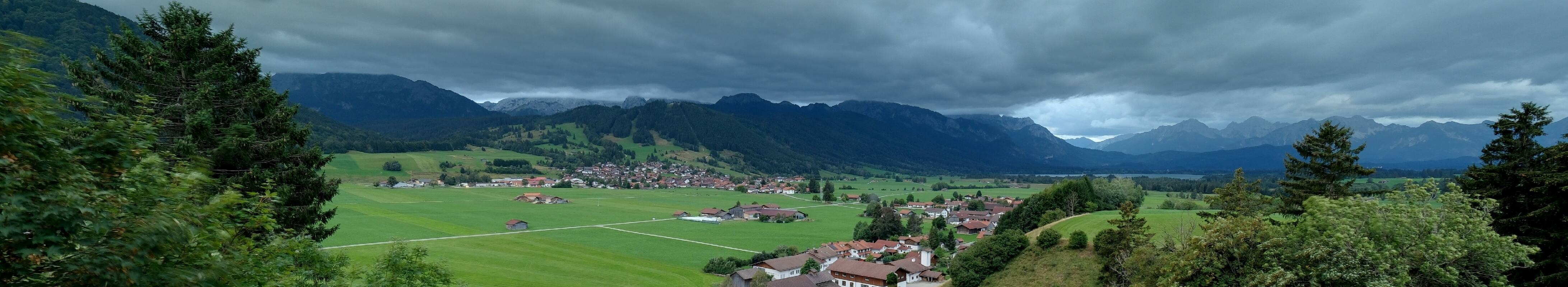 Archiv Foto Webcam Halblech - Blick über Buching