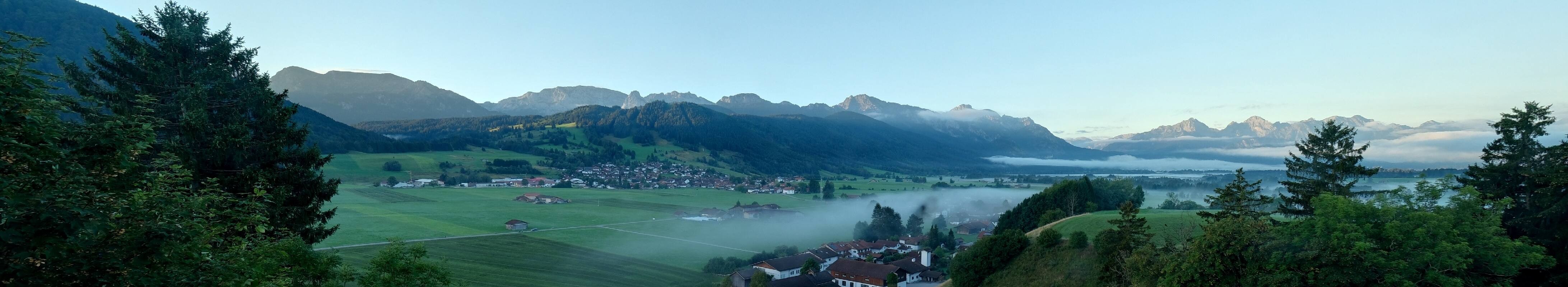 Archiv Foto Webcam Halblech - Blick über Buching