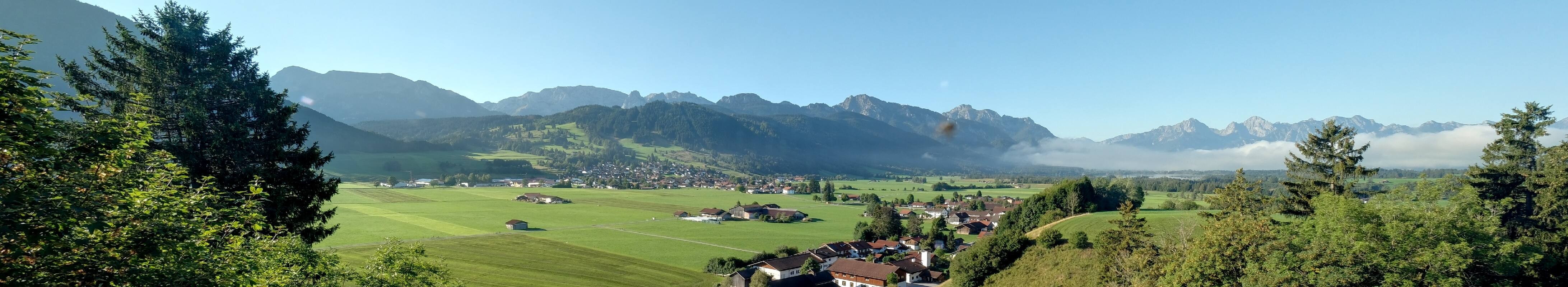 Archiv Foto Webcam Halblech - Blick über Buching
