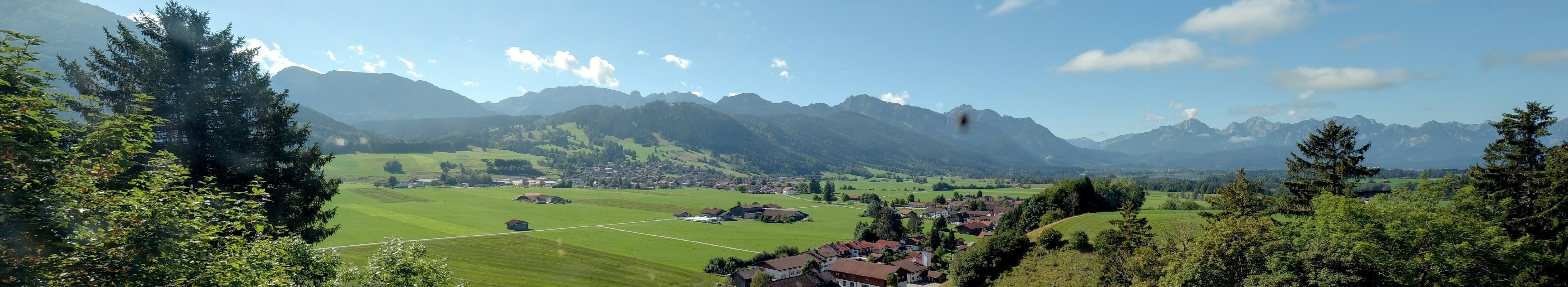 Archiv Foto Webcam Halblech - Blick über Buching