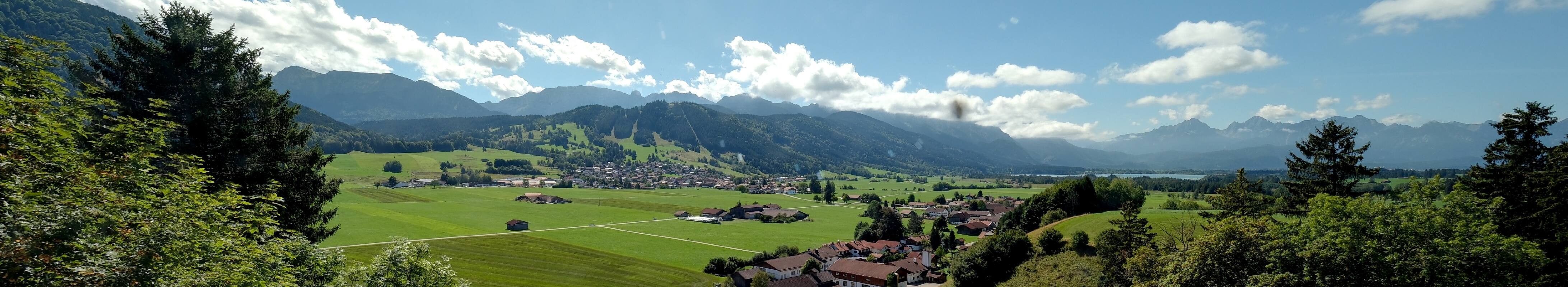 Archiv Foto Webcam Halblech - Blick über Buching