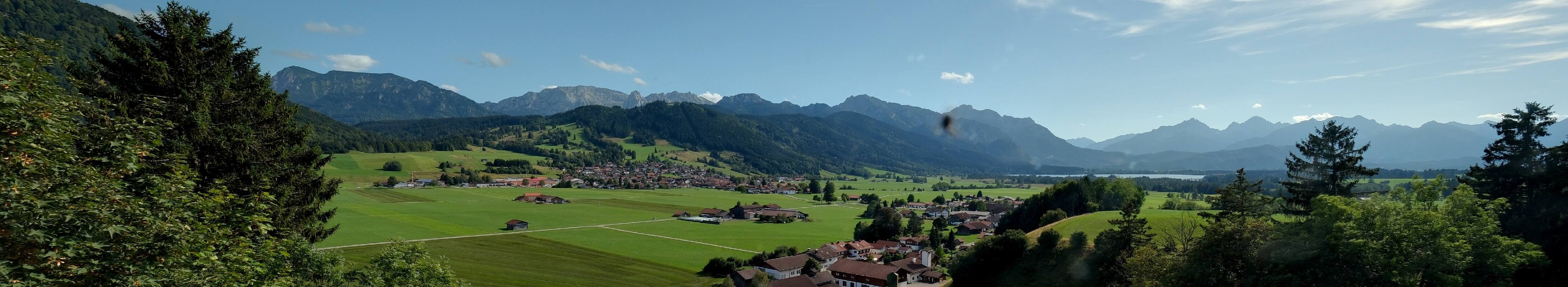 Archiv Foto Webcam Halblech - Blick über Buching