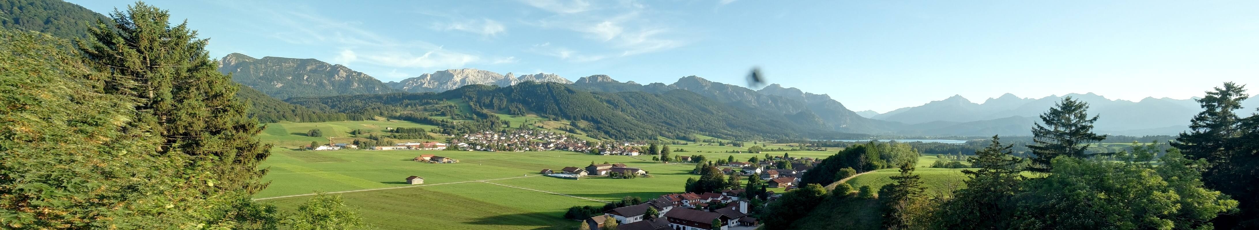 Archiv Foto Webcam Halblech - Blick über Buching