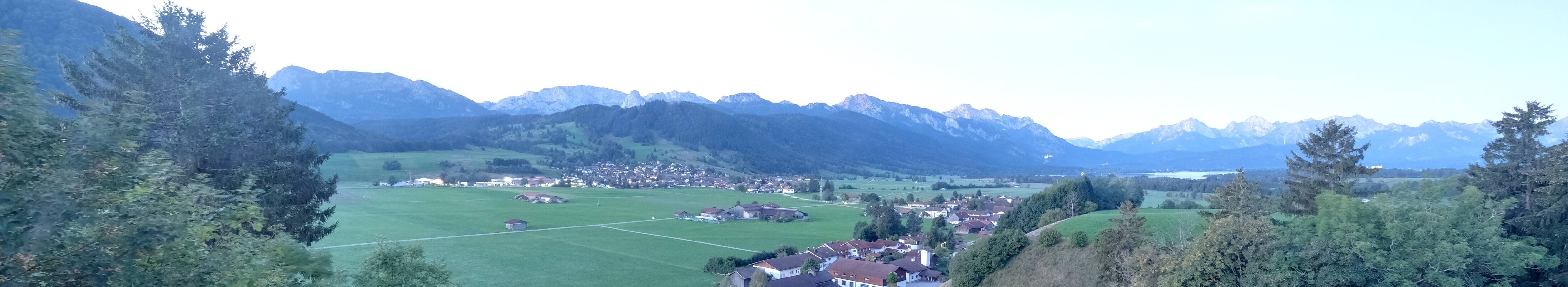 Archiv Foto Webcam Halblech - Blick über Buching