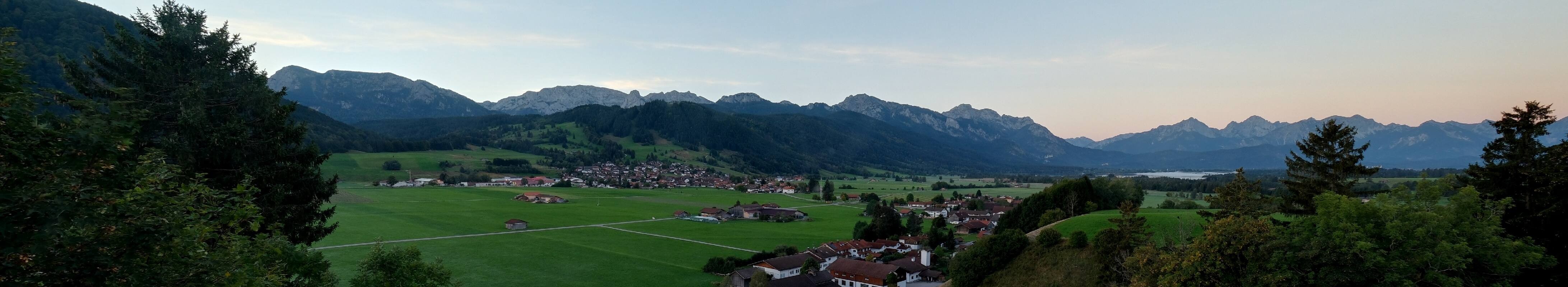 Archiv Foto Webcam Halblech - Blick über Buching