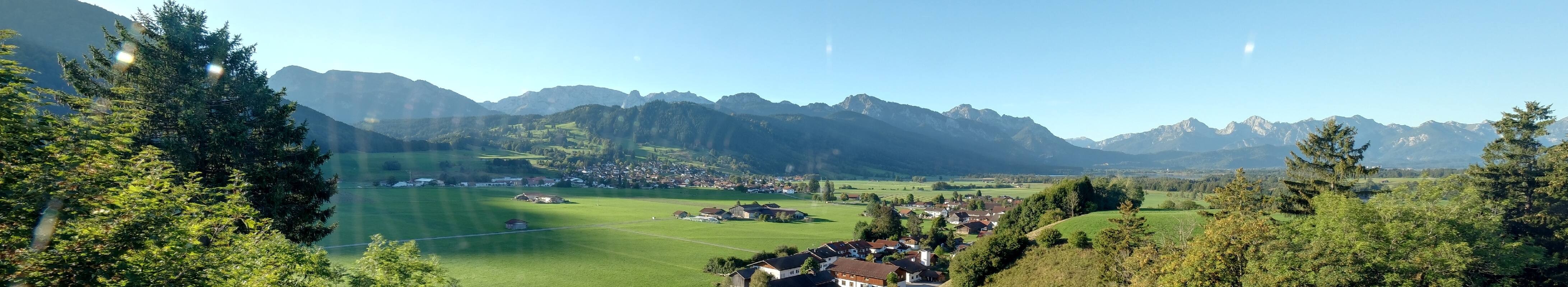 Archiv Foto Webcam Halblech - Blick über Buching