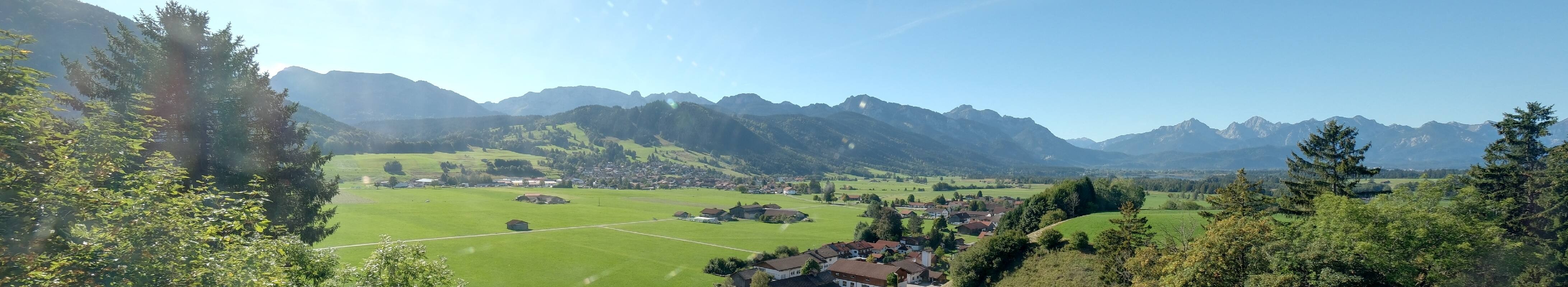 Archiv Foto Webcam Halblech - Blick über Buching