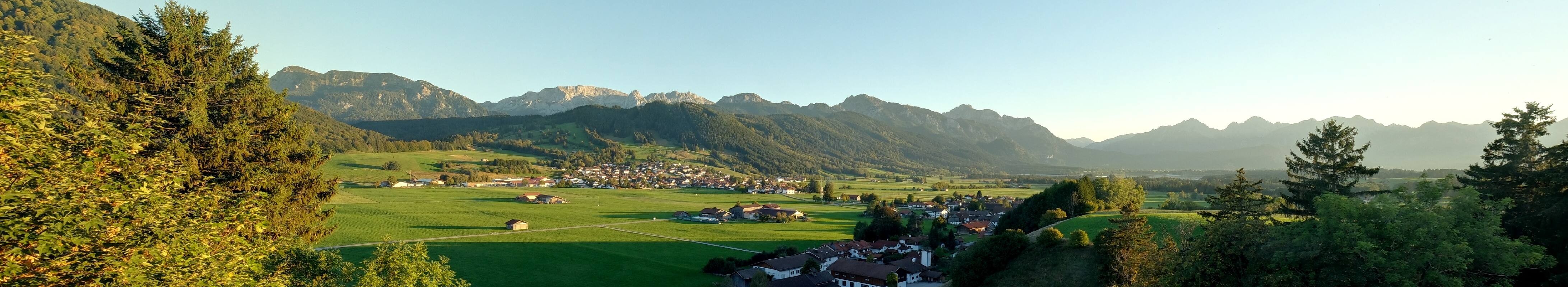 Archiv Foto Webcam Halblech - Blick über Buching