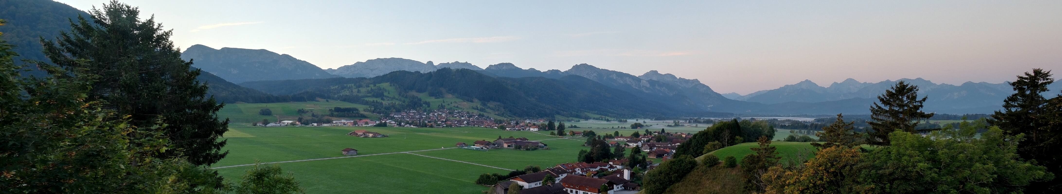 Archiv Foto Webcam Halblech - Blick über Buching