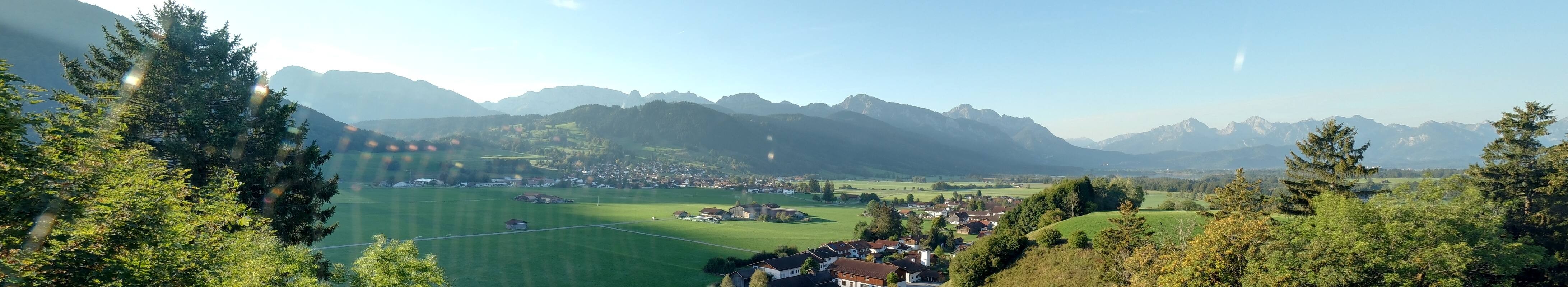 Archiv Foto Webcam Halblech - Blick über Buching