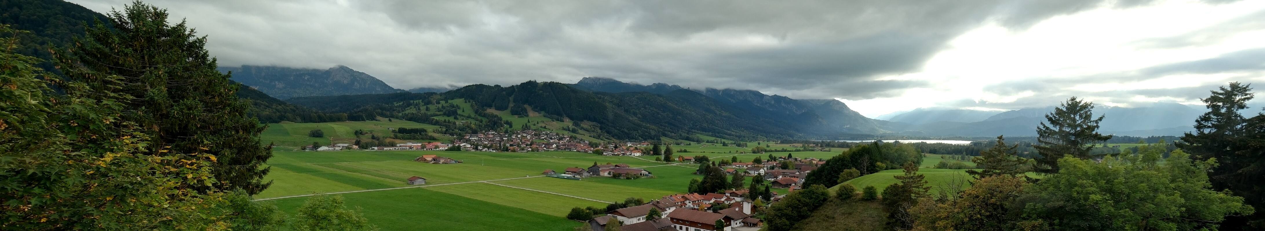Archiv Foto Webcam Halblech - Blick über Buching