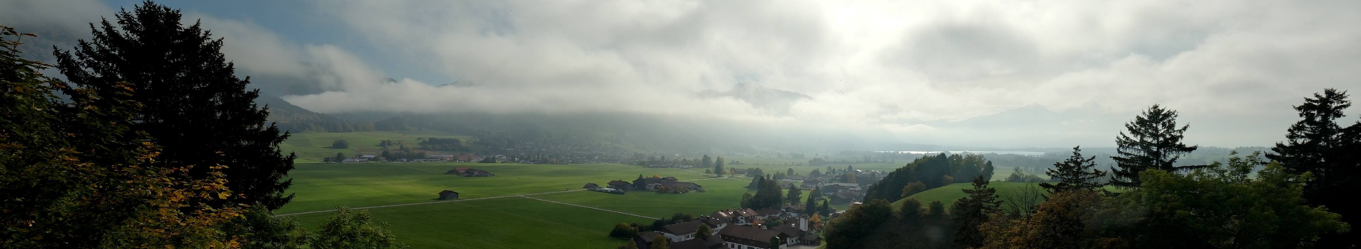 Archiv Foto Webcam Halblech - Blick über Buching