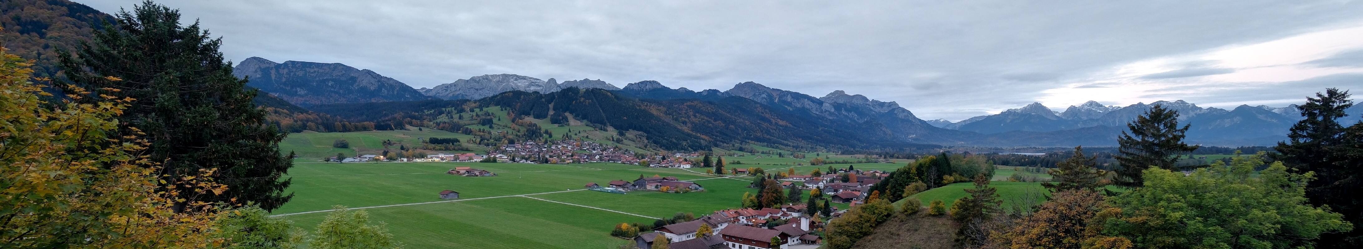 Archiv Foto Webcam Halblech - Blick über Buching