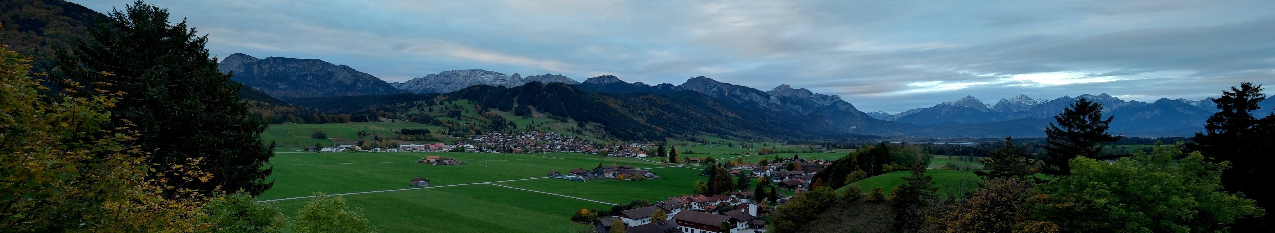 Archiv Foto Webcam Halblech - Blick über Buching
