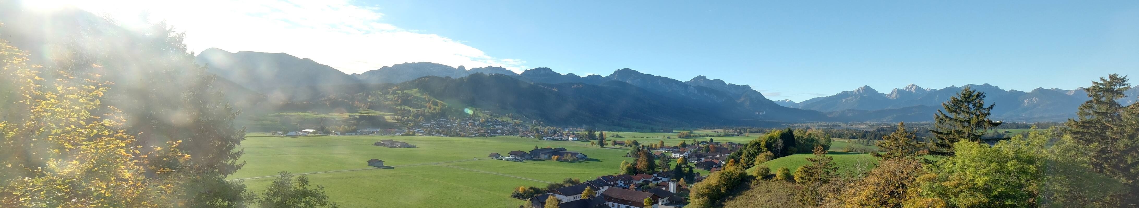 Archiv Foto Webcam Halblech - Blick über Buching