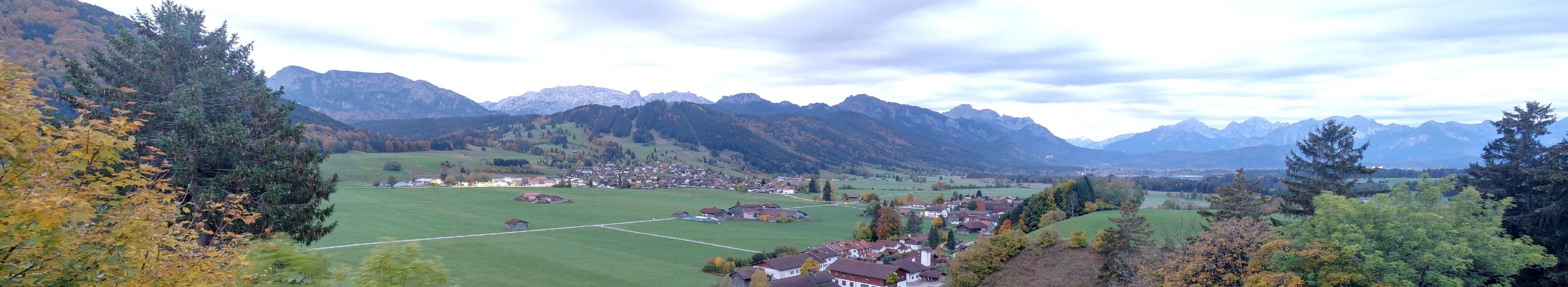 Archiv Foto Webcam Halblech - Blick über Buching