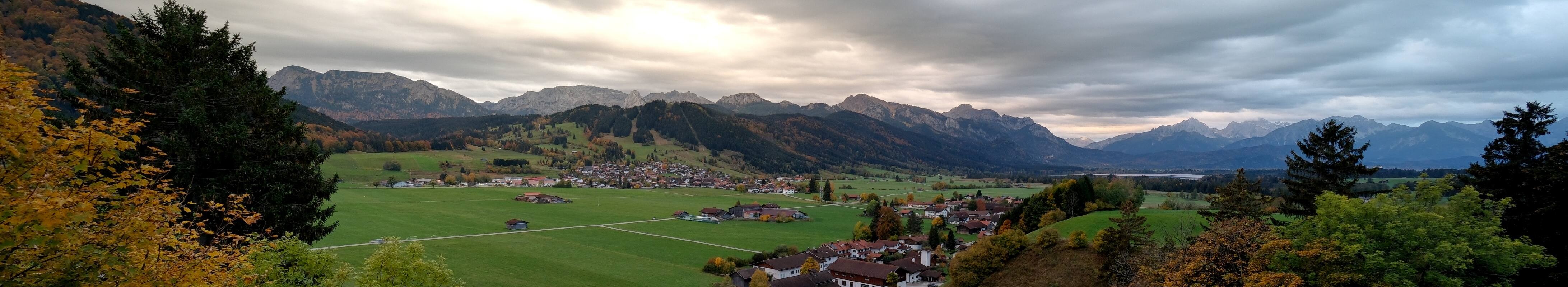 Archiv Foto Webcam Halblech - Blick über Buching