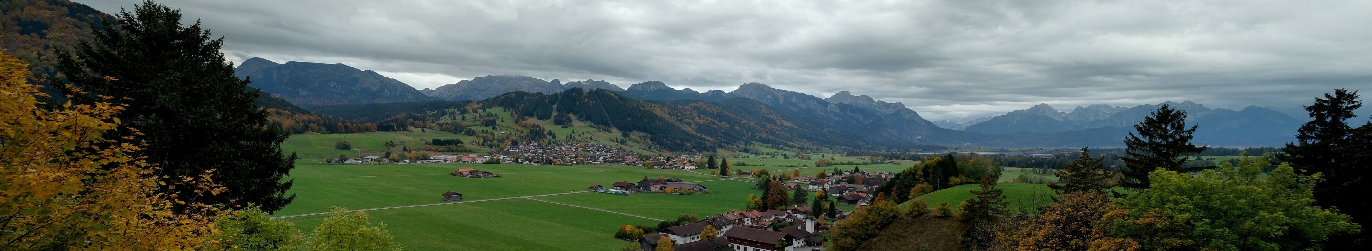 Archiv Foto Webcam Halblech - Blick über Buching