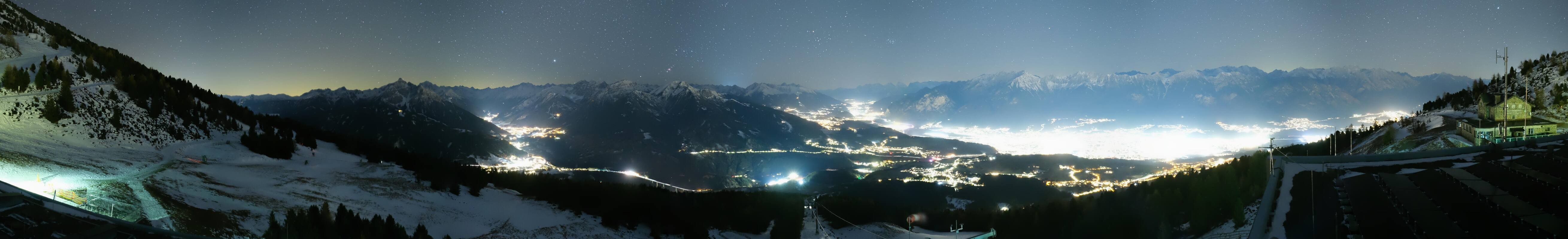 Archiv Foto Webcam Patscherkofel - Blick auf Innsbruck