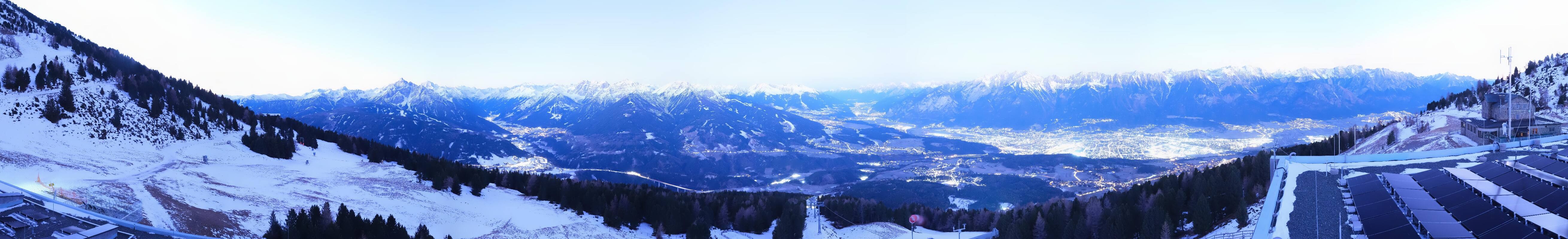 Archiv Foto Webcam Patscherkofel - Blick auf Innsbruck