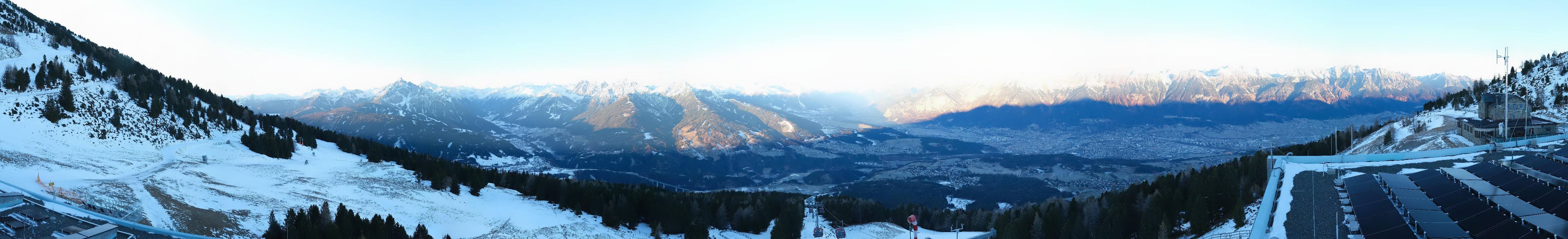 Archiv Foto Webcam Patscherkofel - Blick auf Innsbruck