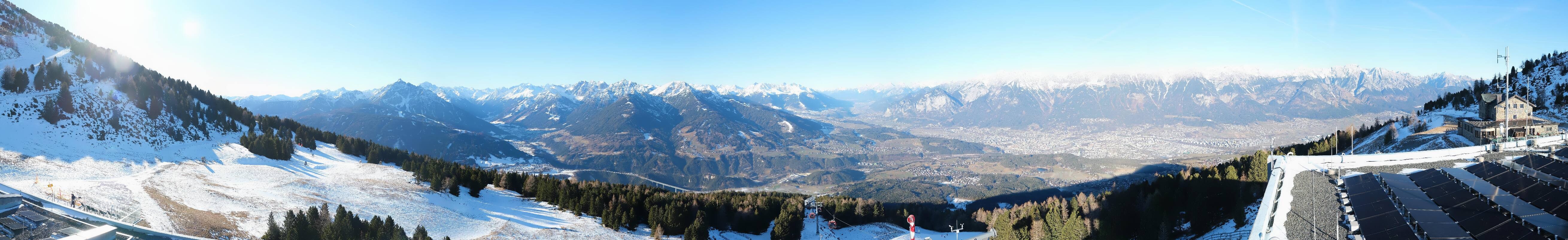 Archiv Foto Webcam Patscherkofel - Blick auf Innsbruck