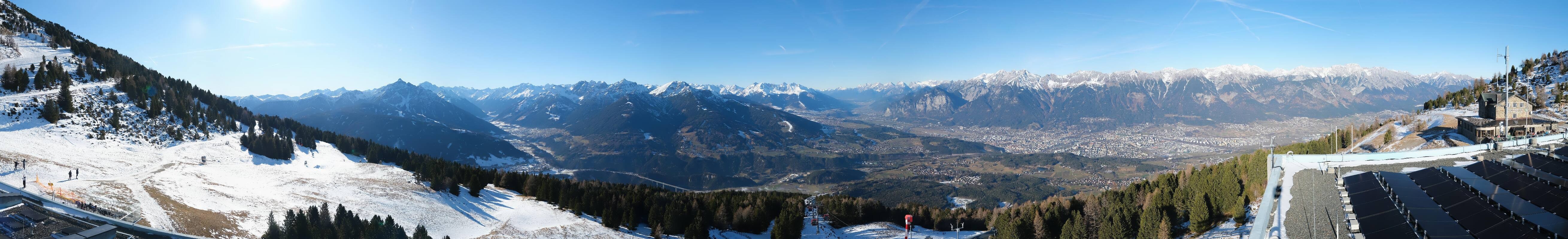 Archiv Foto Webcam Patscherkofel - Blick auf Innsbruck
