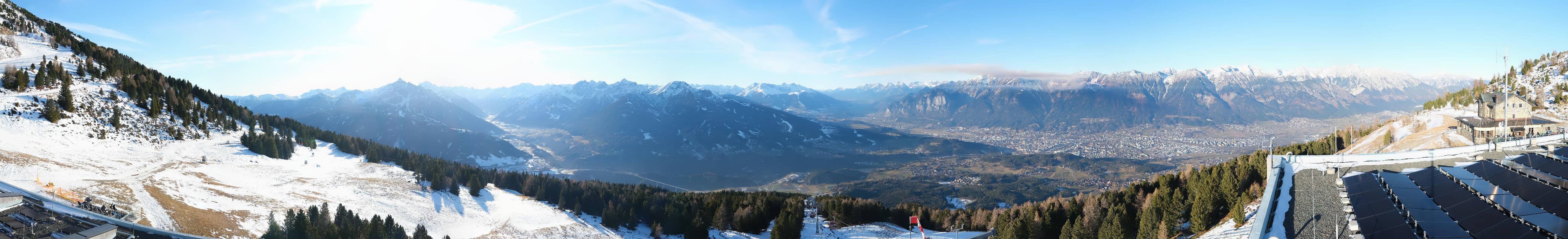 Archiv Foto Webcam Patscherkofel - Blick auf Innsbruck