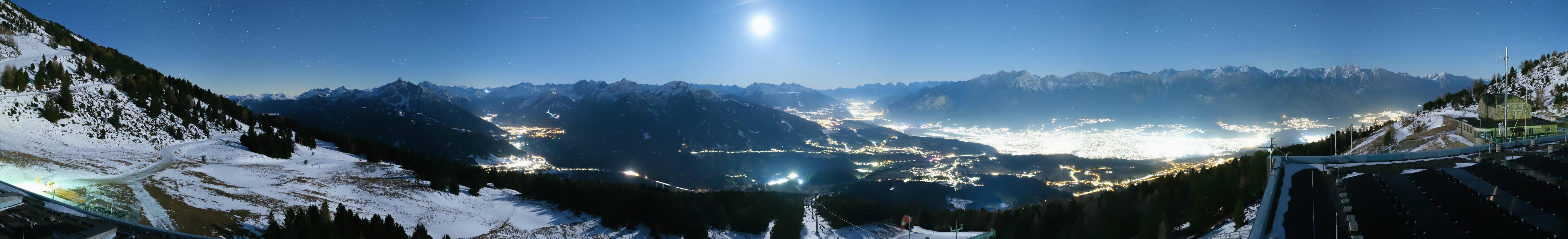 Archiv Foto Webcam Patscherkofel - Blick auf Innsbruck